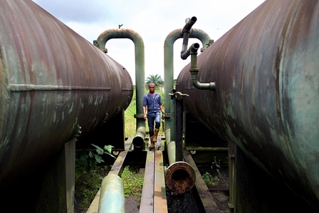 Abandoned oil works