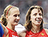 Mariya Savinova (R) and Ekaterina Poistogova. Both face a possible lifetime ban