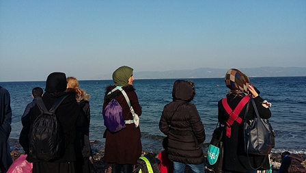 Flüchtlinge am Strand