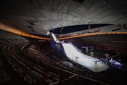 Sprungschanze im Pekinger Olympiastadion