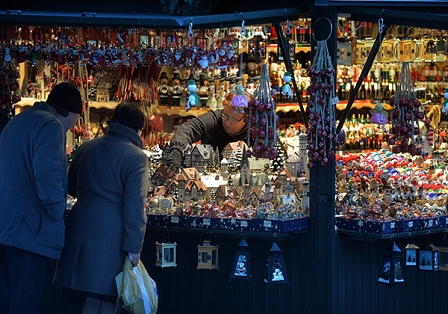 Stand am Weihnachtsmarkt