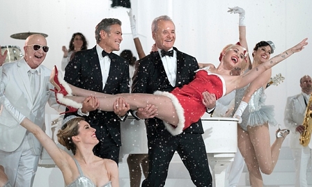 George Clooney und Bill Murray halten Miley Cyrus