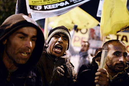 Demo in Athen: Flüchtlinge fordern, dass die Grenzen wieder geöffnet werden