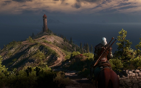 The Witcher 3 Charakter auf Pferd