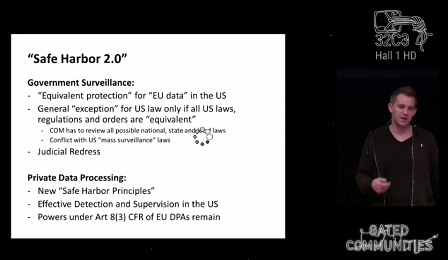 © 32C3 Max Schrems beim Vortrag am 32C3