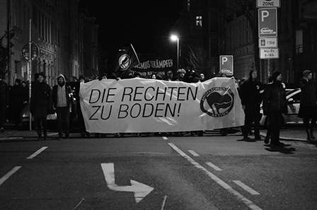 Antifa-Demo in Leipzig