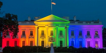 rainbow white house