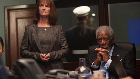 Melissa Leo und Morgan Freeman in "London has Fallen"