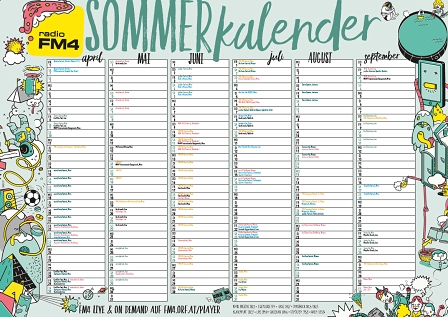© radio fm4 Der FM4 Sommerkalender