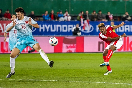 David Alaba auf dem Fußballfeld