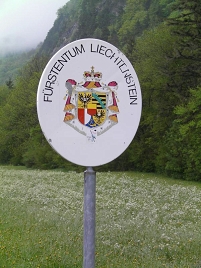 Fürstentum Liechtenstein-Schild