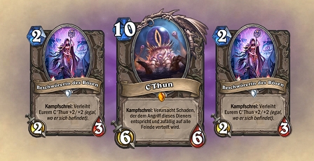 Spielkarten aus "Hearthstone: Whispers of the Old Gods"