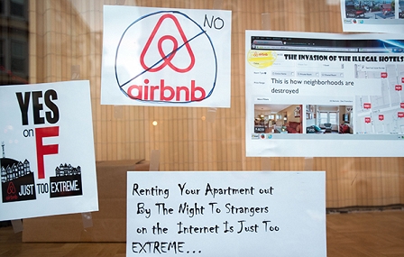 Durchgestrichenes Airbnb-Logo