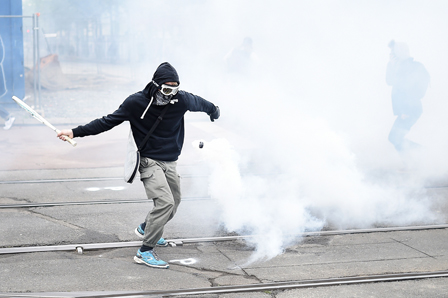 Nantes Protests tennis player