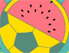 Grafik: Fußball und Wassermelone