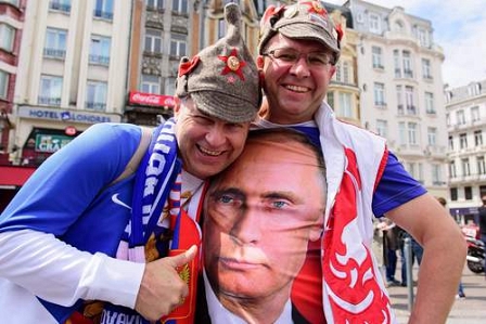 Russische Fans in Lille