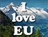 Schriftzug "I love EU"