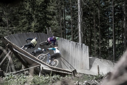 Die Wallride, eine steile Holzkurve