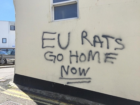 Graffiti EU Rats Go Home Now