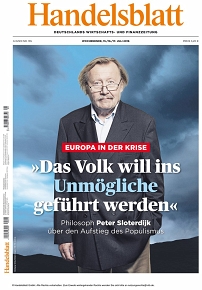 Handelsblatt-Cover mit Peter Sloterdijk