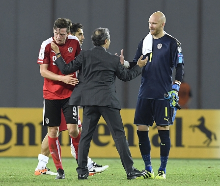 Österreichisches Nationalteam und Teamchef Marcel Koller