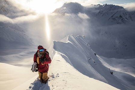 Eric Jackson auf einem Berggrat