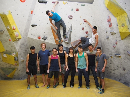 Gruppenbild in der Boulderhalle