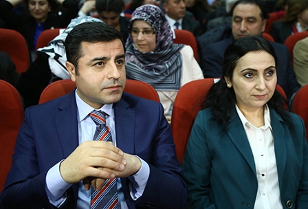 Selahattin Demirtas (L) and Figen Yuksekdag