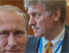 Russian President Vladimir Putin (L) and Kremlin spokesman Dmitry Peskov