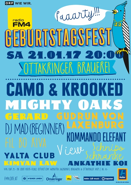 Das Line-Up beim FM4 Geburtstagsfest 2017 #fm4fest