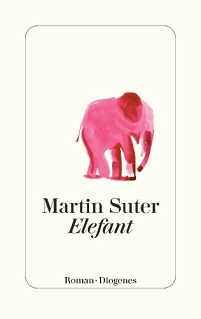 Buchcover "Elefant", gezeichneter, kleiner, rosa Elefant