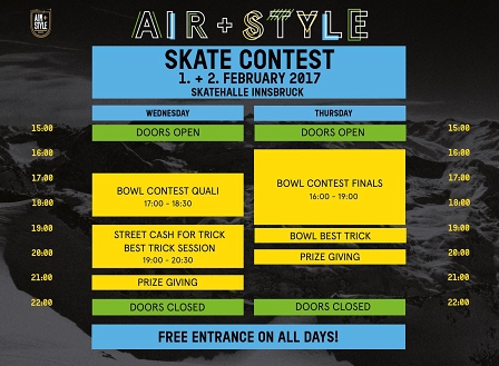 Zeitplan Skate contest