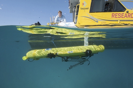 Matthew Dunabin mit Unterwasserroboter