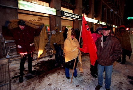 Wenige DemonstrantInnen